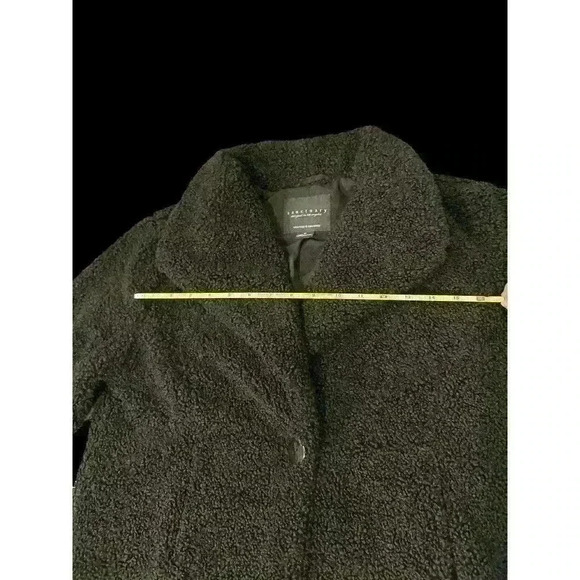 Sanctuary Women’s Teddy Shawl Collar Size Medium Black One Button Closure - Picture 9 of 10